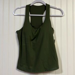 NWT Anne Cole Active Scoop Neck Tank Top Women's M Green